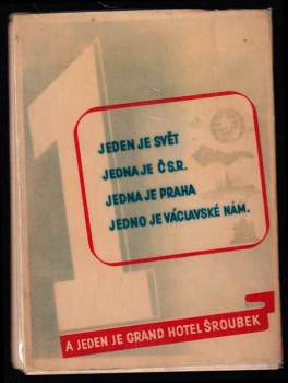 Karel Šroubek: Grand hotel Šroubek, Praha