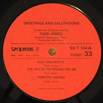 Thad Jones: Greetings And Salutations