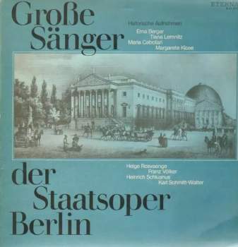 Maria Cebotari: Große Sänger Der Staatsoper Berlin (Historische Aufnahmen)