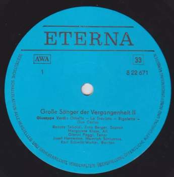 Various: Große Sänger Der Vergangenheit II (2xLP)
