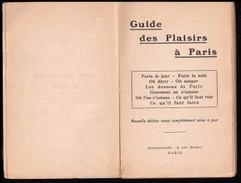 Anonym: Guide des Plaisirs à Paris