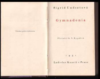 Sigrid Undset: Gymnadenia