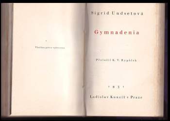 Sigrid Undset: Gymnadenia