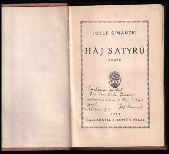 Josef Šimánek: Háj satyrů