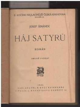Josef Šimánek: Háj satyrů