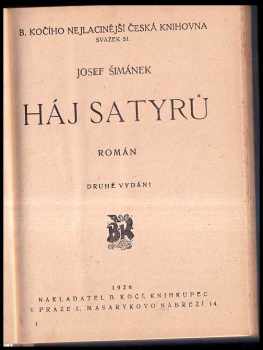 Josef Šimánek: Háj satyrů