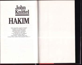 John Knittel: Hakim
