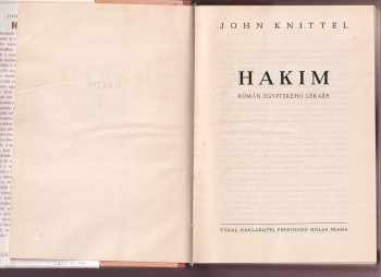 John Knittel: Hakim