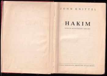 John Knittel: Hakim : román egyptského lékaře