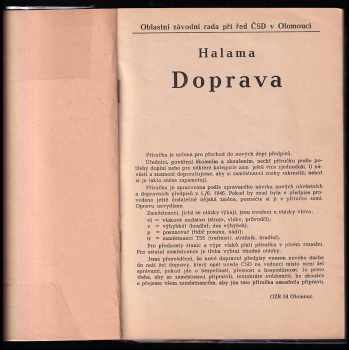 Halama - Doprava - Příručka pro přechod do nových návěstních a dopravních předpisů