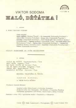Viktor Sodoma: Haló, Děťátka!