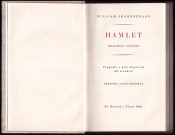 William Shakespeare: Hamlet, králevic dánský