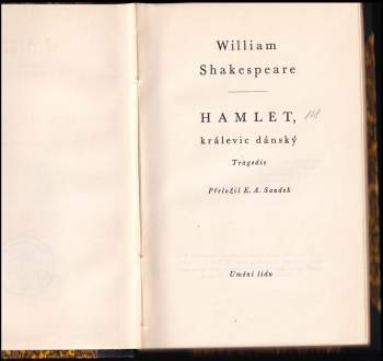 William Shakespeare: Hamlet, králevic dánský
