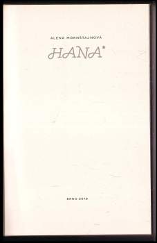 Alena Mornštajnová: Hana