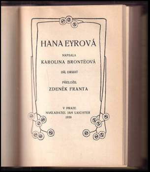 Charlotte Brontë: Hana Eyrová