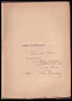 Karel Engelmüller: Hana Kvapilová