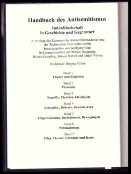 Brigitte Mihok: Handbuch des Antisemitismus - Band 6 Publikationen