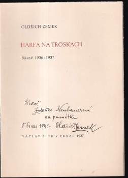 Oldřich Zemek: Harfa na troskách