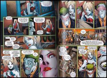 Jimmy Palmiotti: Harley Quinn 1 - 5 - Kniha první - Umřít s úsměvem + Kniha druhá - Joker miluje Harley + Kniha třetí - Červené maso + Kniha čtvrtá - Překvápko + Kniha pátá - Volte Harley! - Znovuzrození hrdinů DC