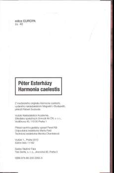 Péter Esterházy: Harmonia caelestis