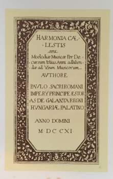 Pál Esterházy: Harmonia Celestis - Cantatas (3xLP + BOX + BOOKLET)