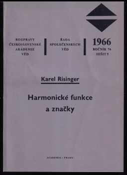 Karel Risinger: Harmonické funkce a značky
