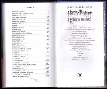 J. K Rowling: Harry Potter a kámen mudrců – DOTISK 1. VYDÁNÍ