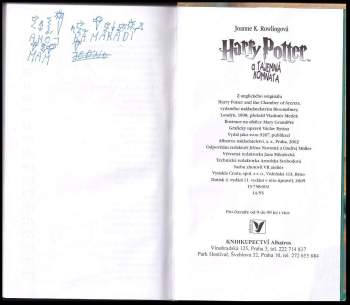 J. K Rowling: Harry Potter a tajemná komnata