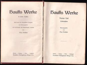 Max Drescher: Hauffs Werke in sechs Teilen