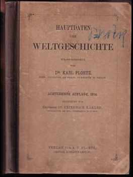 Charles Ploetz: Hauptdaten der Weltgeschichte