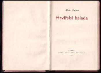Marie Majerová: Havířská balada