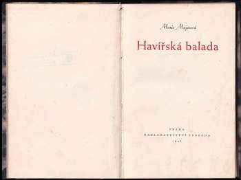 Marie Majerová: Havířská balada
