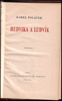 Karel Poláček: Hedvika a Ludvík