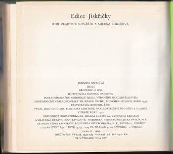 Johanna Spyri: Heidi děvčátko z hor