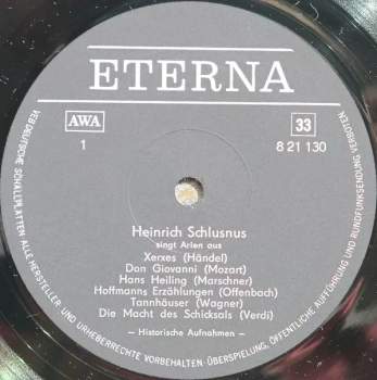Heinrich Schlusnus: Heinrich Schlusnus Bariton