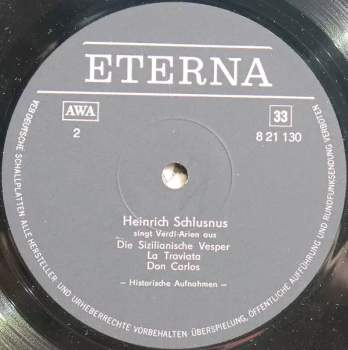 Heinrich Schlusnus: Heinrich Schlusnus Bariton