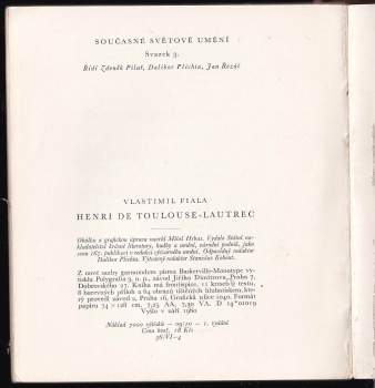 Vlastimil Fiala: Henri de Toulouse-Lautrec