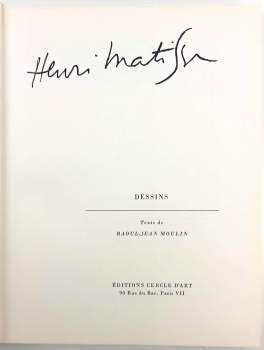 Raoul-Jean Moulin: Henri Matisse: Dessins
