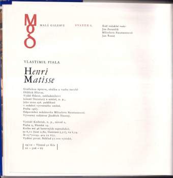 Vlastimil Fiala: Henri Matisse