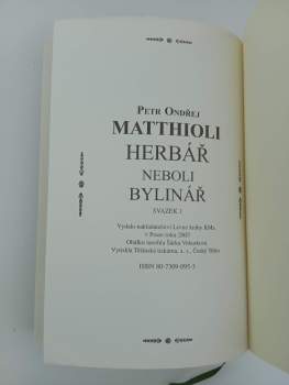 Pietro Andrea Mattioli: Herbář, neboli, Bylinář