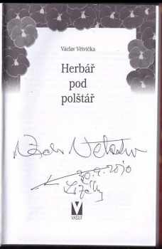 Václav Větvička: Herbář pod polštář