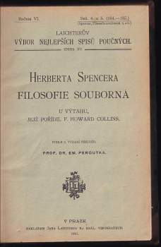 Herbert Spencer: Herberta Spencera Filosofie souborná