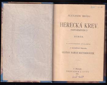 Sándor Bródy: Herecká krev