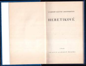 G. K Chesterton: Heretikové