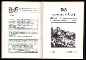 HG. Zpravodaj klubu historiografie zo svazarmu č. 4002/230, Praha 2, ročník XVIII - čísla 1. - 4.