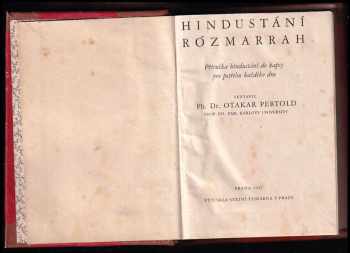 Otakar Pertold: Hindustání rózmarrah