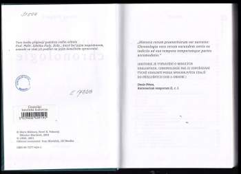 Marie Bláhová: Historická chronologie