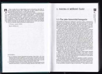 Marie Bláhová: Historická chronologie