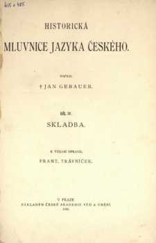 Historická mluvnice jazyka českého