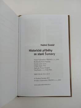 Vladimír Šindelář: Historické příběhy ze staré Šumavy